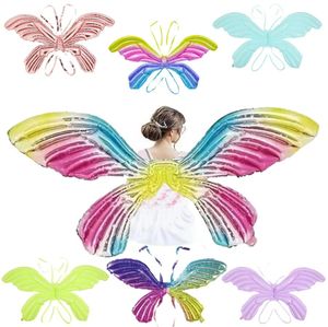 Decoração de festa tamanho grande tamanho colorido foil balão balão de fada balão balão balão menina girl butterfly weedbth party decoração