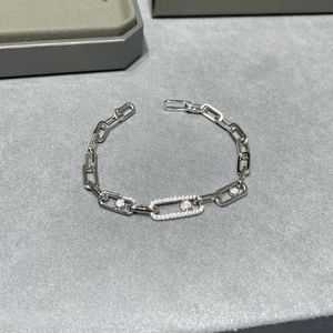 Najwyższej jakości marka dupe 925 Sterling Silver Move Crystal Charm Bransoletka dla kobiet uroczych bransolet