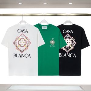 Casablanc Shirt Men Designer T Shirt Early Spring Nowy styl bawełniany szyja