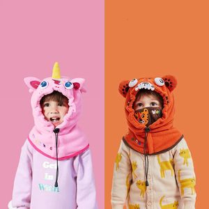 Caps Hats Kids Winter Fleece Warmer Balaclava Cap Thermal Tactical Military Helmet Windproof Full Face Mask Cover Ski Beanies for Boy Girl 231115