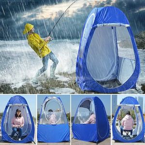 Namioty i schroniska Zimowe rybołówstwo UV Spectator Pop -Up Tent Sing 1 -osobowa automatyczna oglądanie gry Rain Proof Shelter Camping Outdoor Car Q231115