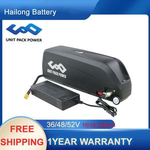 Hailong Max Batterie 52V 19,2AH E-Bike Batterie 48V 15AH 36V 21700 Zelle 40A BMS Unterrohr 500W 750W 1000W 1500W BBS02 BBS03 BBSHD