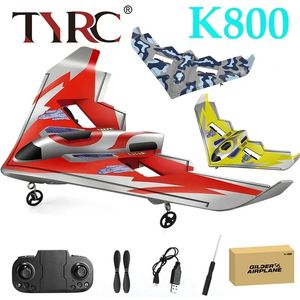 Aircraft Modle Tyrc K800 24G RC Slider Ręczne Rękę Piana Elektryczna profesjonalna samolot Stałego skrzydła Pilot Control Outdoor 2023 Y231114