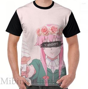 Camisetas masculinas de impressão engraçada Mulheres camiseta mulher tops tee yuno gasai t-shirt gráfico o-gola curta manga curta camisetas casuais