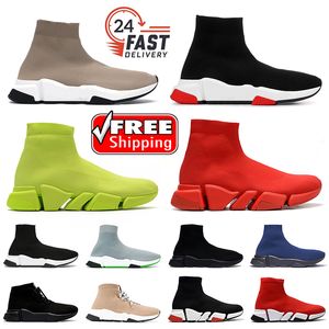 Balenciaga speed trainer balencigas Kostenloser Versand Sockenschuhe Designer Luxus Speed Trainer 2.0 Socken Läufer Stiefel Tennistrainer Müßiggänger Flache  Herren Damen【code ：L】