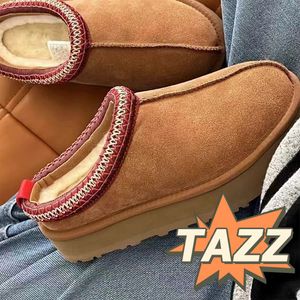 Womens Tazz Chinelos Designer Austrália Mulheres Boot Tasman Slipper Neve Inverno Botas de Pele de Carneiro Clássico Ultra Mini Camurça Lã Ankle Booties Tamanho 35-44