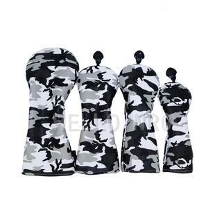 Other Golf Products Golf Club Headcover for #1 Driver #3 #5 Fairway Wood Head Camouflage Pattern 4Pcs/Set Grey 231114