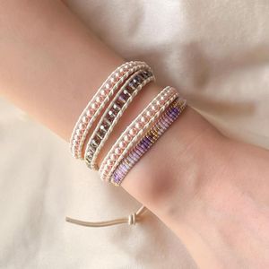 Strand Kelitch Boho Bangle pulets Bracelets Seeds Mulheres