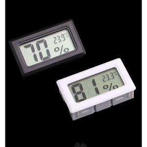 Strumenti di temperatura Commercio all'ingrosso Mini Nero Bianco LCD digitale Termometro incorporato Igrometro Misuratore di umidità della temperatura Goccia interna Dh4S9