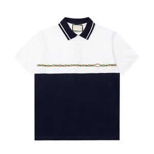 2NEW 패션 런던 영국 폴로 셔츠 셔츠 남성 디자이너 폴로 셔츠 하이 스트리트 자수 인쇄 티셔츠 남성 여름면 캐주얼 티셔츠 Q57