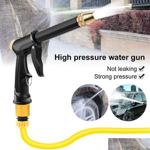 Pistola de água de espuma de neve lança ajustável alta pressão lavadora padrões lavagem de carro hine jardim rega mangueira bocal sprinkler kit de lavagem dhdsf