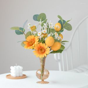 Vaser blomma vas för heminredning dekor blommor arrangemang handgjorda växter