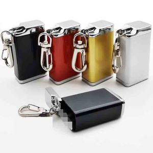 Key Ring Pocket Aschenbecher Square Zigarette Rauchen Asche -Tablettzubehör 4 Farben Halter Hülle Tool für Home Office Auto Verwendung