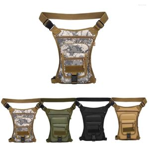 Outdoor Bags Men Canvas Drop Leg Bag Waist Multi-functional Wear-resistant Adjustable Buckle Fanny Pack Large-Capacity Tool