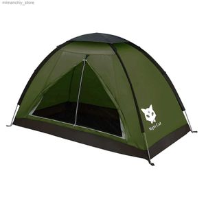 Tendas e abrigos Night Cat Backpacking Tent para 1 a 2 pessoas Leve impermeável Camping Caminhadas Tenda Q231117