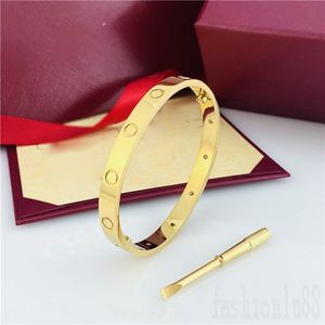 Bracciale di lusso estetico amore braccialetto di design cacciavite eleganza San Valentino colore dorato argentato diamanti braccialetto da uomo spesso gioielli signora ZB001 F23