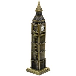 Objetos decorativos estatuetas big ben inglaterra modelo de construção de metal ornamento marcos em londres decoração de marco 231114