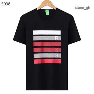 Boss męskie koszulki Bosss Boss Mens T Shirt Wysokiej jakości moda T-shirt luksusowy polo okrągłe szyję oddychanie Top Business Casual Tee Man Tops 7 5czv