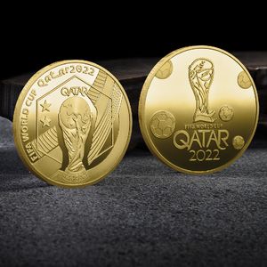 2022 Dünya Futbol Kupası Hatıra Para, Üç Boyutlu Rölyef Metal Hatıra Rozeti Üretim Rozeti Sınır Ötesi Tedarikçi Hediyesi, Sanat, Hediyeler