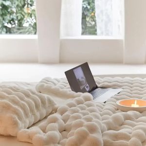 Blankets 2023 Winter Autumn Luxury Imitation Fur Plush Blanket Super Soft Warm Bed Sofa Cover Fluffy Throw Bedroom Couch 231115