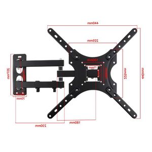 Freeshipping 50KG Adjustable TV Wall Mount Bracket Flat Panel TV Frame Support 15° Tilt with Wrench for 26-56 Inch LCD LED Monitor Fla Svqj