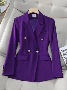 Damen-Anzüge, Blazer, Grau, Marineblau, Schwarz, formeller Blazer für Damen, weiblich, langärmelig, einreihig, solide Arbeitskleidung, Jacke 231115