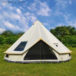 Zelte und Unterkünfte 6-10 Personen, die luxuriöse Mongolei Yurt Familie Reisen Wanderwanderung im Freien im Freien Camping Guss Zelt Silber beschichtetes UV-Funktion Q231115