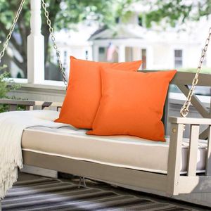 Pillow Case ABZS 2PCS Outdoor Waterproof Thrvers Covers Wodoodporne krzesło ogrodowe do dekoracji na kanapie 18x18 cali