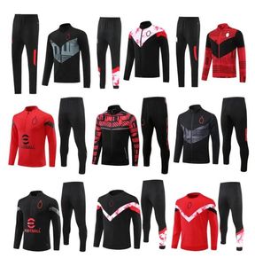 2023 2024 Ibrahimovic Piatek Kaka AC 축구 훈련복 재킷 생존 22/23 Maillot de Foot Calhanoglu Milan Football Tracksuit 성인 Kidst Surgetement