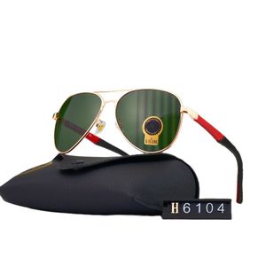 Top luxury Sunglasses Polaroid lens designer women s Men s Goggle senior Eye wear For Women eyeglasses frame Vintage Metal Sun Glasses With Box OS 6104