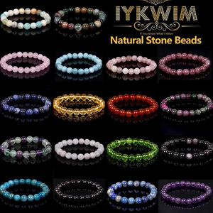 Chain Natural Stone Bracelet Amethysts Turquoises Tourmalines Aquamarines Beads Jewelry Gift For Men Health Protection WomenL231115