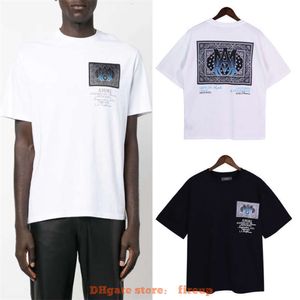 Designer modekläder Mens Tees Tshirt Amires 23 Summer Ny LOGO LOVTYCKT PRINT COLLOWS Kort ärm High Street Casual Sports T-shirt Män kvinnor