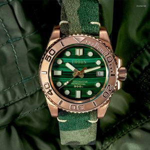 Zegarek Shirryu Cusn8 Bronze Case Nurving Watch Sapphire Crystal Green Dial 200m Wodoodporność NH35 Automatyczny ruch męski