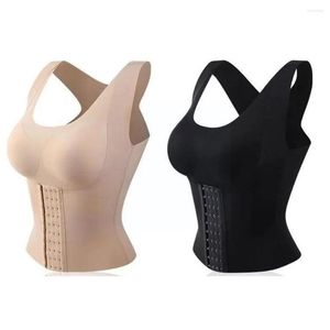 Belts Women Shapewear Shaper Vest Girdle Posture Corrector Control Tops Underwear Sheath Bra Top Body Slimming Seamless Tummy Cor C0A6