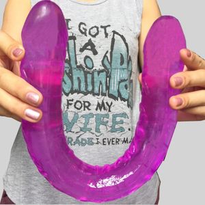 Vibratoren großer dicker Doppeldildo 16,5 Zoll 42 cm L Dual-Eichel-Penis für Frauen Homosexuell Lesben Double Ended Dong Sexspielzeug Sexprodukt 231128