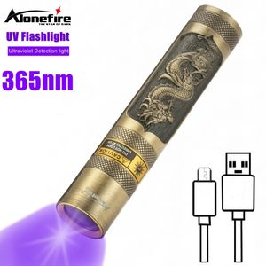 Utomhus prylar 365nm UV Blacklight laddningsbar ficklampa Ultraviolet Torch Dog Urin Pet Stain Bed Bug Scorpion Escent Detection Lamp 231115