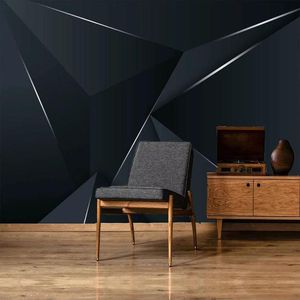 Bakgrundsbilder 3d tapet modern enkel abstrakt geometriska linjer väggmålning vardagsrum tv -soffa sovrum kreativ konst papel de parede 3 d