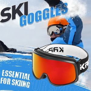 Skibrille Kapvoe Schneebrille Männer UV400 Antibeschlagbeschichtungen Schneemobil Snowboard Skifahren Frauen Sonnenbrillen Outdoor Wintersport 231114