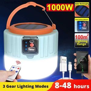 Lanterna de acampamento Z40 de alta potência LED solar luz de acampamento lâmpada recarregável USB para lâmpada de barraca ao ar livre lanterna portátil luzes de emergência para camping Q231116