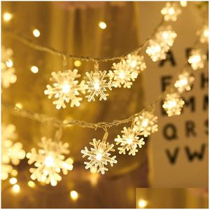 Christmas Decorations Christmas Decorations Ornaments Tree Led Snowflakes Lights String Garland Holiday Natal Navidad Kerst Home Decor Dhmsm