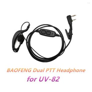 baofeng uv-82 8wハムラジオ局のためのWalkie TalkieデュアルフィードフォンVHF UHF CBヘッドセットUV82 UV 82