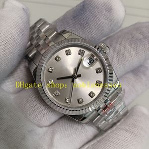 7 estilo mulheres 904l Aço relógios 31mm femininos 278274 Diamante prateado Dial Dial