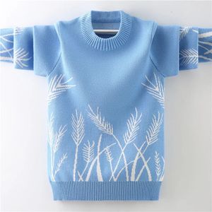 Пуловер детский свитер осень-зима пуловер для мальчиков вязаные теплые свитера модные детские топы 6, 8, 10, 12 лет, одежда для мальчиков-подростков 231114