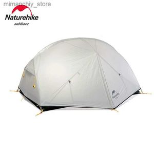 Çadırlar ve Barınaklar Naturehike Mongar 2 Çadır 2 Kişilik Kamp Çadır Ultralight 20d Naylon Sırt Çantalık Su Geçirmez Çadır Plajı Açık Mekan Yürüyüş Seyahat Çadırı Q231117