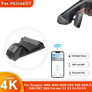 CAR DVRS 4K HD WIFI CAR DVR DVR Recorder Dash Cam do Peugeot 3008 4008 5008 DS4 DS5 DS5LS DS6 DS7 DS9 Citroen C2 C3 C4 C5 C6 Dashcam Q231115