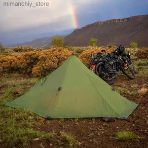 Tält och skyddsrum 3F UL Gear Lanshan1Pro Sing Person Tents Outdoor Camping Ultralight Windproof Rainproof Poss Tents for Camping Q231117