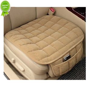 New Upgrade Universal Short Plush Cloth Seat Cushion and Seat Belt Covers Set With Pocket Increase Storage Function Seat Protector