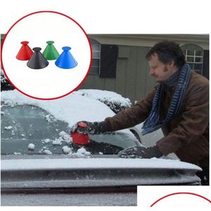 Andra hushållsorganisationer Snow Magical Window Windshield Car Thrower Cone Shaped Funnel Housekee Cleaning Mtifunctional Tool Dhijw