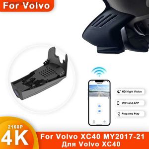 DVRs de carro 4K HD 2160P Novo Plug and Play WIFI Carro DVR Gravador de vídeo Lente dupla Dash Cam para Volvo XC40 2017-21 DashCam Dispositivos Acessórios Q231115