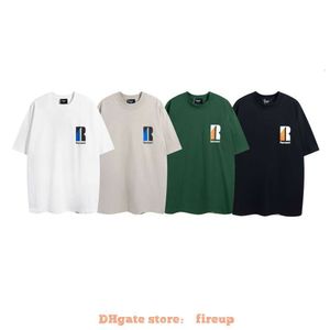 Designer Fashion Clothing Mens Tees Tshirt Represents 23ss New r Letter Printing High Street Summer Cotton Loose Relaxed Men's Women's Short Sleeve T-shirt